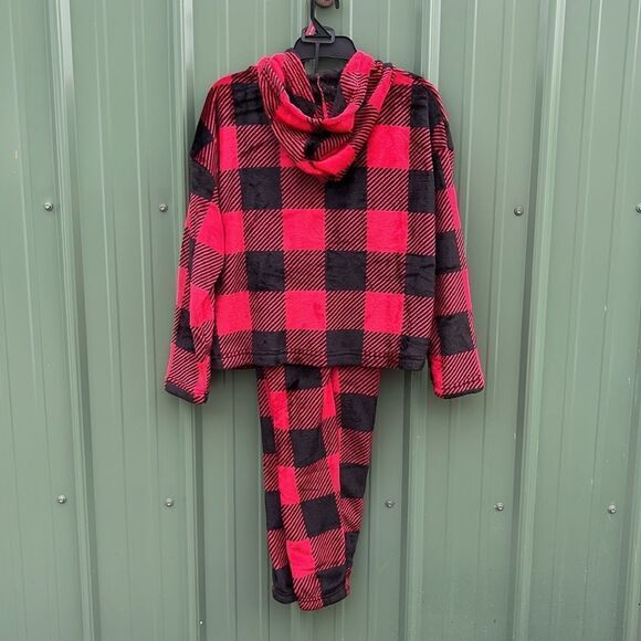 Women's Plush Hoodie and Joggers Pajama Lounge Sleep 2-Piece Set Size S - Picture 2 of 6